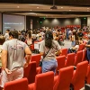 Students getting seated in ENR2 Auditorium