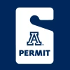 Image of a white parking permit that has a block A and says "PERMIT" on the bottom.